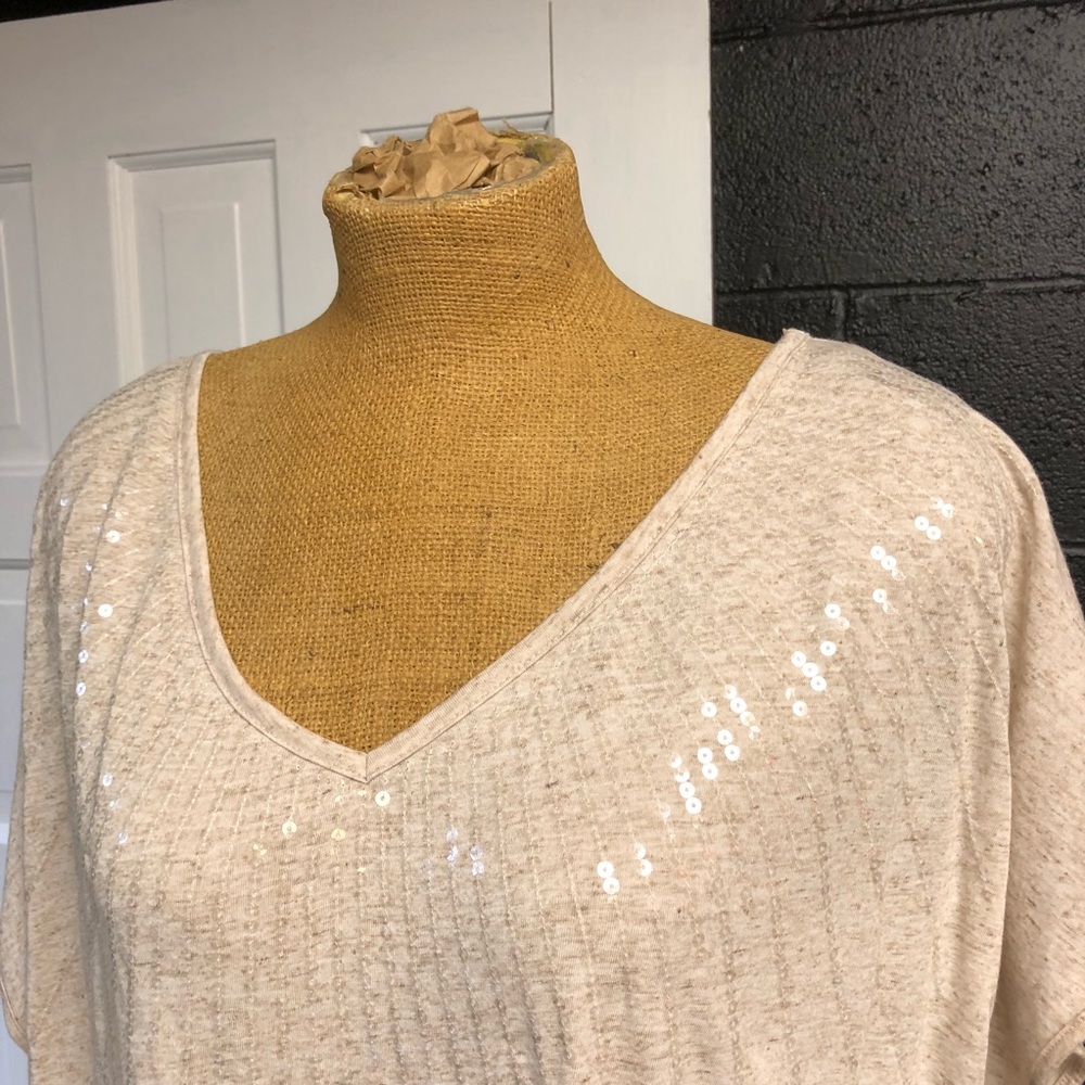 Ana Sequin Accent Pullover Top
